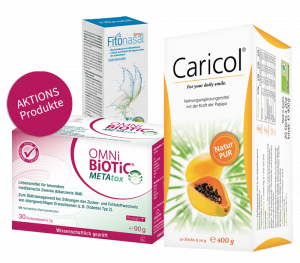 OMNi-BiOTiC METAtox, Aboca Fitonasal Nasenspraykonzentrat und Caricol als Aktionsprodukte für die Darmberaterclub-Mitglieder aus Deutschland