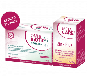 Aktionsprodukte im Mai: OMNi-BiOTiC FLORA plus und META-CARE Zink