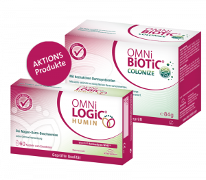 OMNi-BiOTiC® COLONIZE und OMNi-LOGiC® HUMIN als Aktionsprodukte für Darmberaterclub-Mitglieder